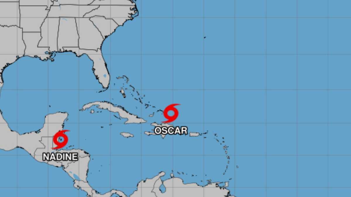 Tropical Storm Oscar forms near Turks and Caicos Islands