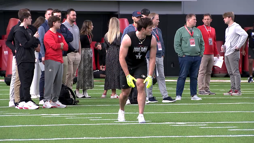 Falcons on the hunt at Georgia Pro Day; Delp impresses scouts after missing combine