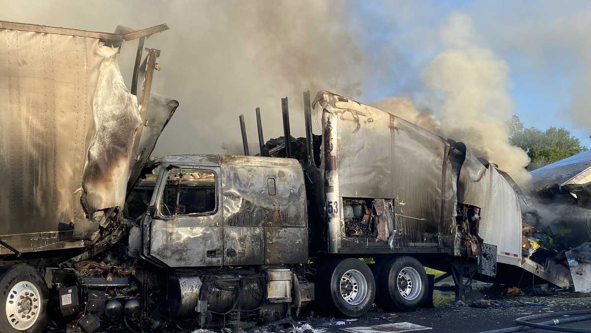 Turnpike reopens after fuel spill, tractor-trailer fire in Osceola County