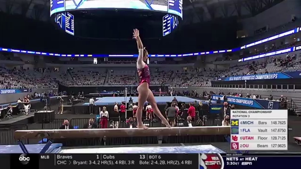 OU women's gymnastics team finishes second at NCAA finals