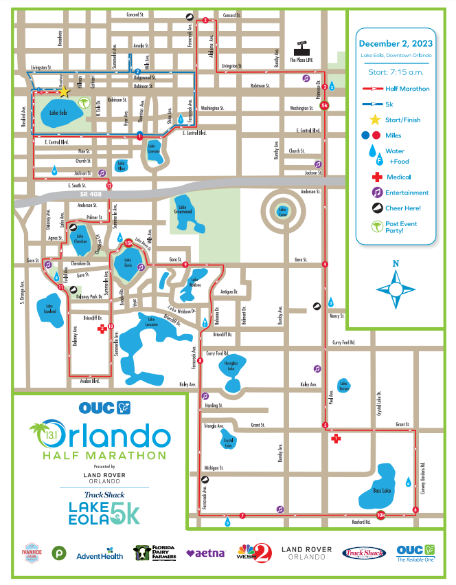 OUC Orlando Half Marathon Parking And Road Closures