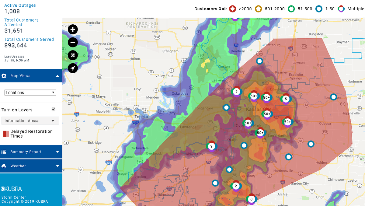 Wednesday morning storm knocks out power to more than 30,000 KCP&L