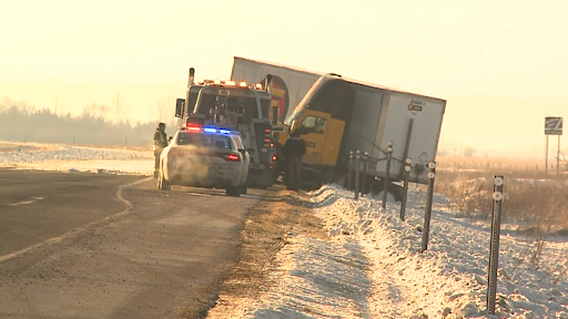 Overturned semi snarls Interstate traffic