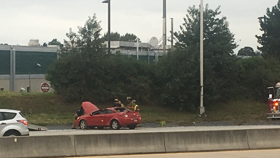 Car flips over near Harrisburg East Interchange