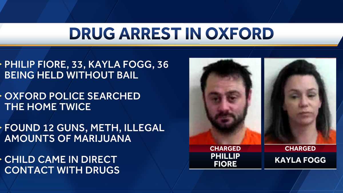 Oxford police arrest couple for drug trafficking, endangering child
