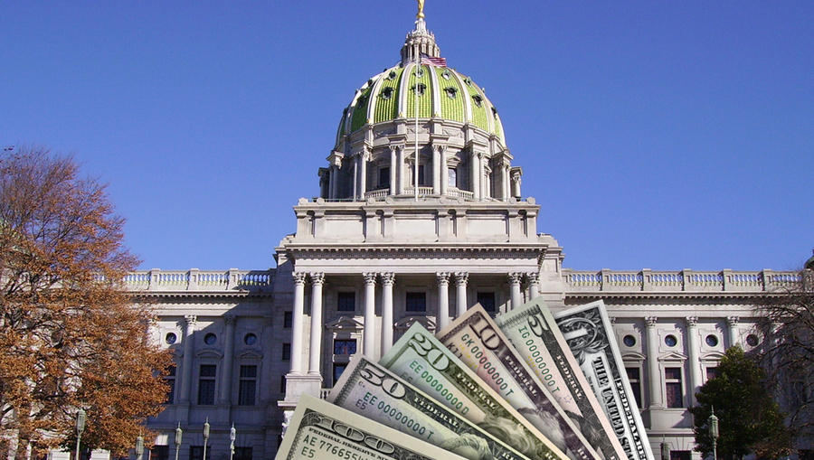PA State Capitol money bills