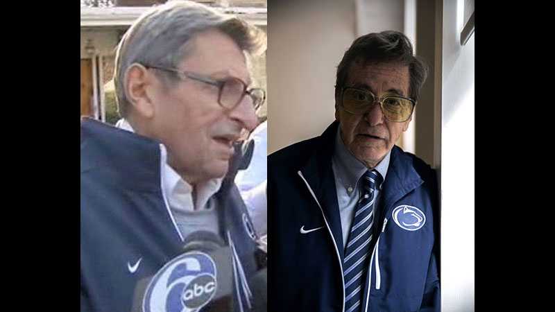 Al Pacino (right) will play Joe Paterno (left) in an HBO movie.
