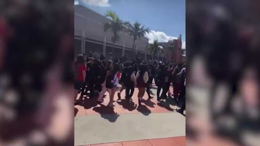 Palm Beach County students protest against ICE with school walkouts