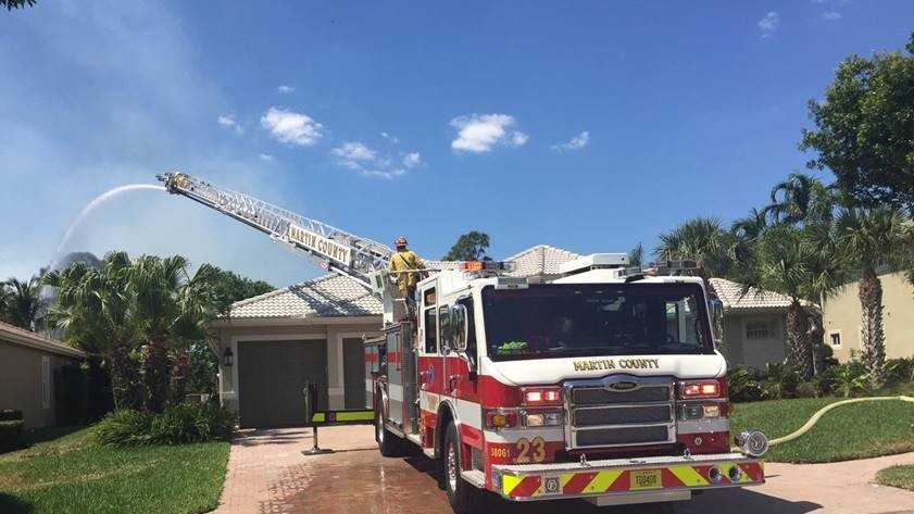 Crews battling brush fire in Martin County