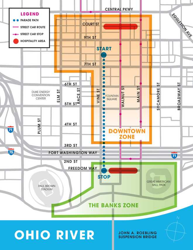 Map Of Downtown Cincinnati Streets Your Guide To Blink, Cincinnati's Interactive And Glowing Adventure