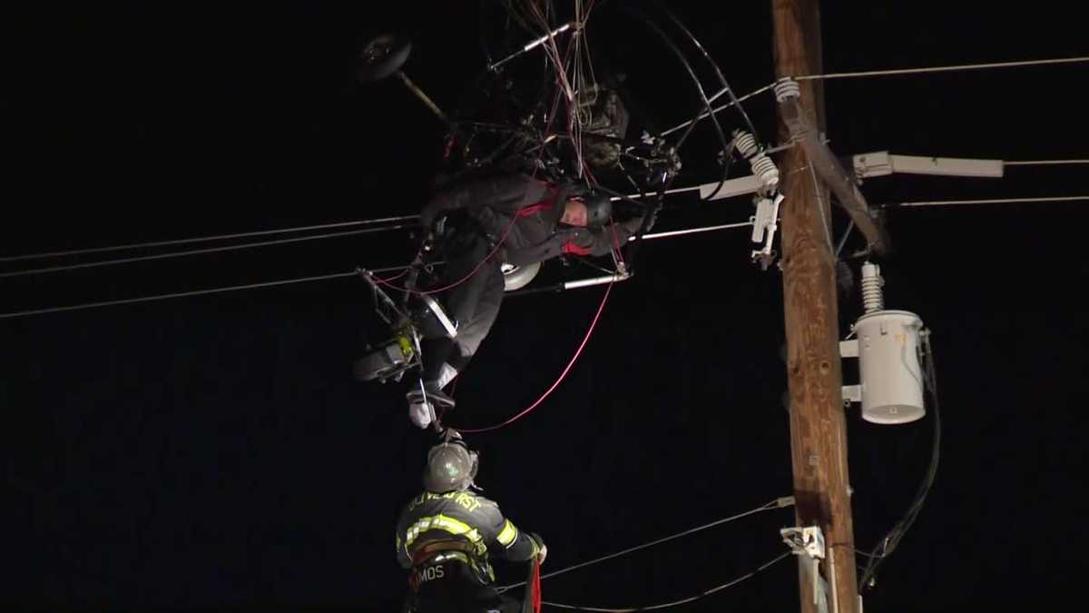 Paraglider rescued after crashing into power lines in Yuba County