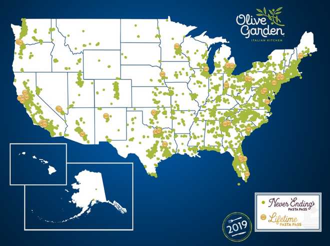 5 In Champlain Valley Have Olive Garden S Exclusive Pasta Pass