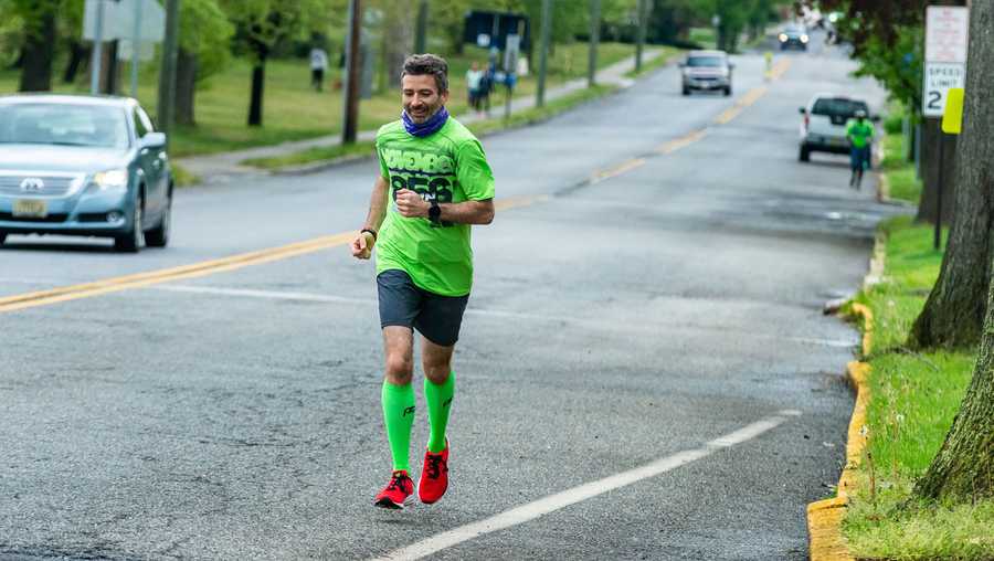 Patrick Rodio, 47, wasn't aiming to set a personal record or come in first place during a race. Instead, he ran to raise money for graduating seniors at Collingswood High School.