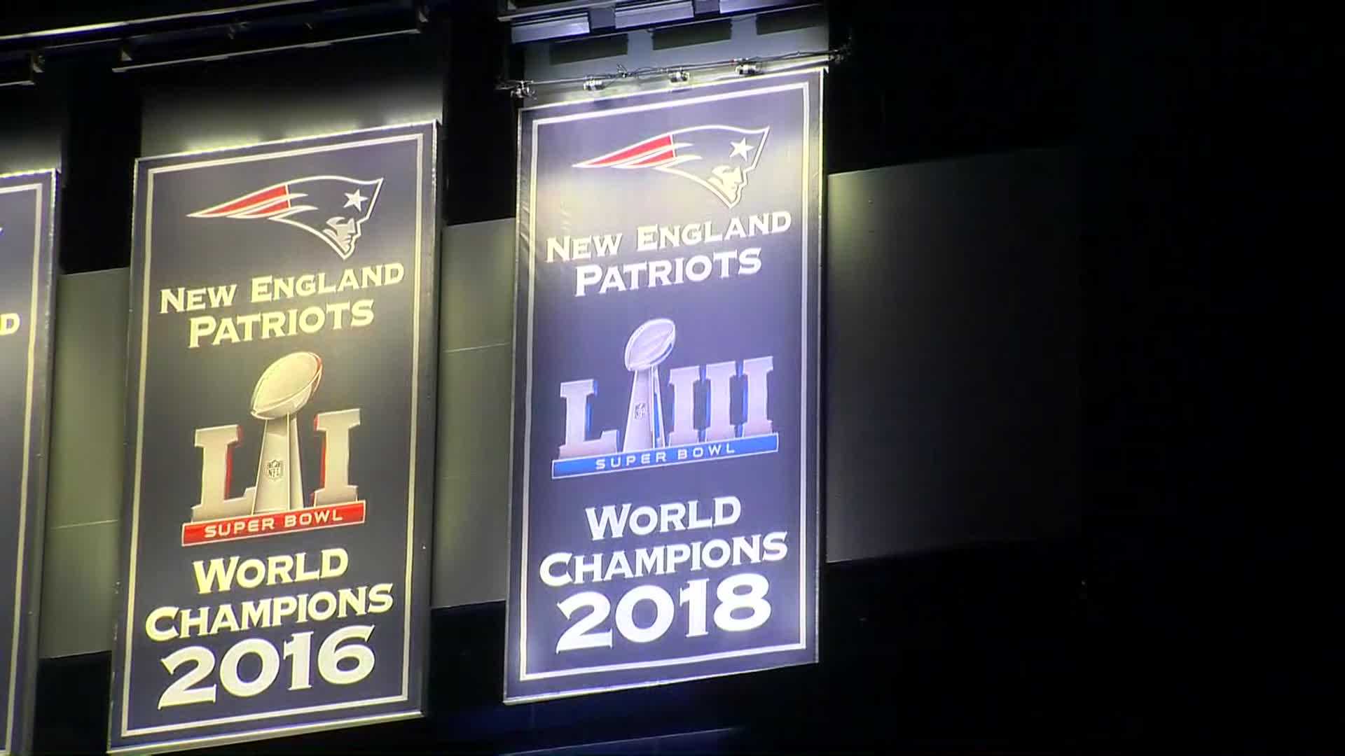 New England Patriots Super Bowl 53 Champions Signature Banner Raising - Bed  Bath & Beyond - 29235554