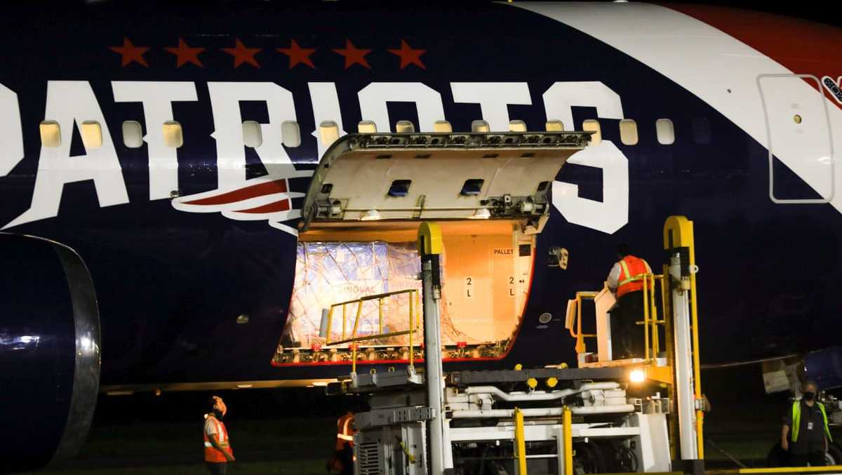 New England Patriots Send Team Jet to Deliver COVID Vaccines to El