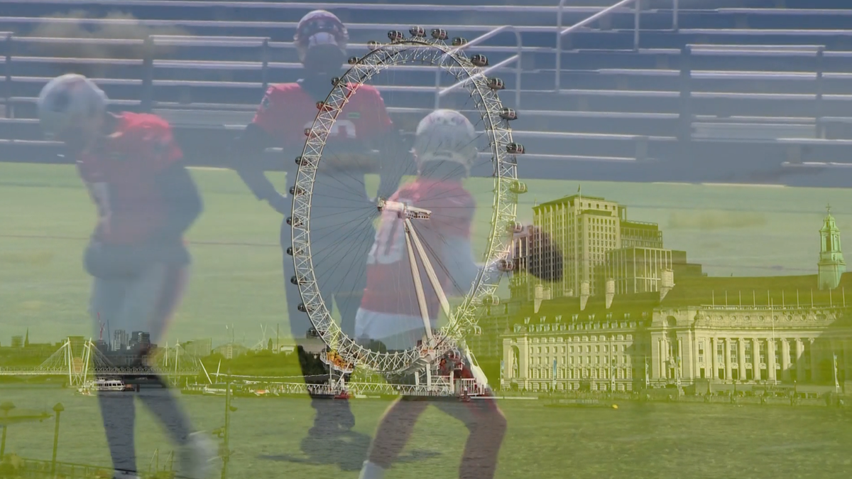 The Patriots practice in London ahead of Sunday's game
