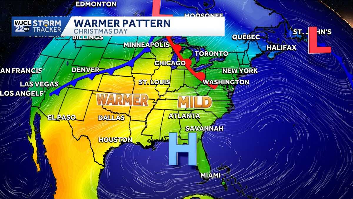 A warming trend arrives for Christmas...a look at the holiday forecast for SE Georgia, Lowcountry