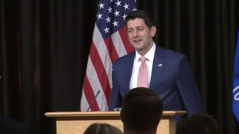 A photo of former House Speaker Paul Ryan, a Republican from Janesville