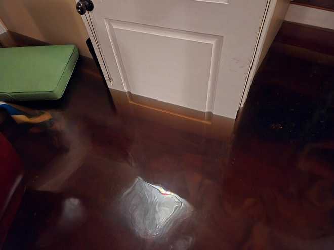 flooding inside punta gorda historic home