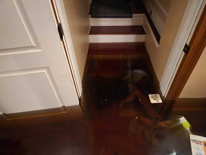 flooding inside punta gorda historic home