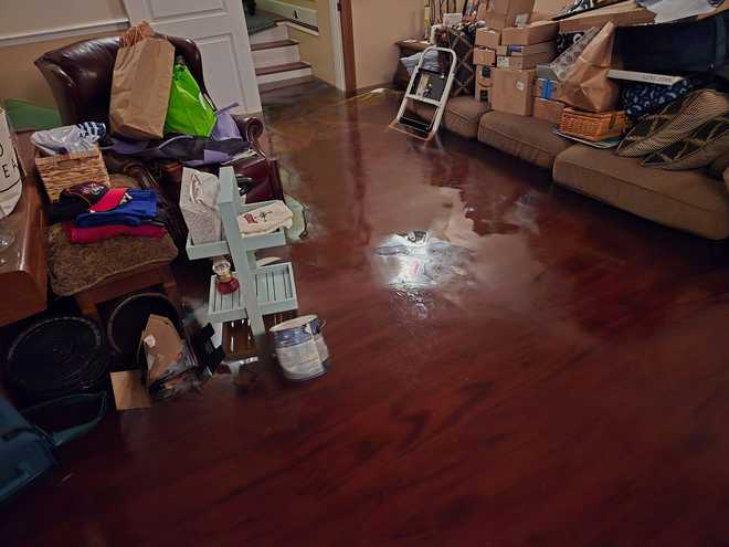 flooding inside punta gorda historic home