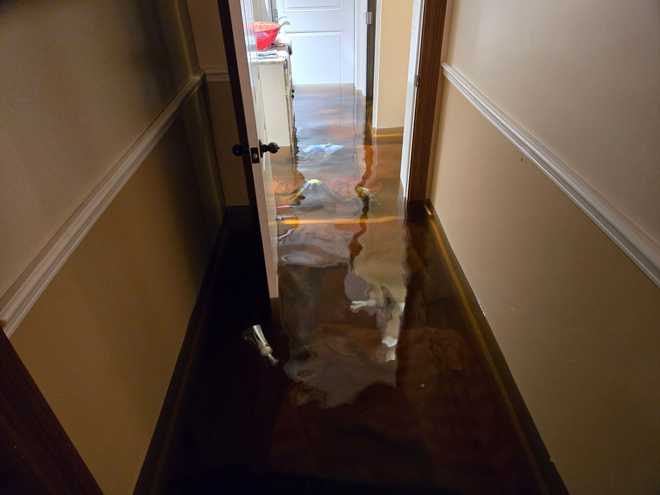 flooding inside punta gorda historic home