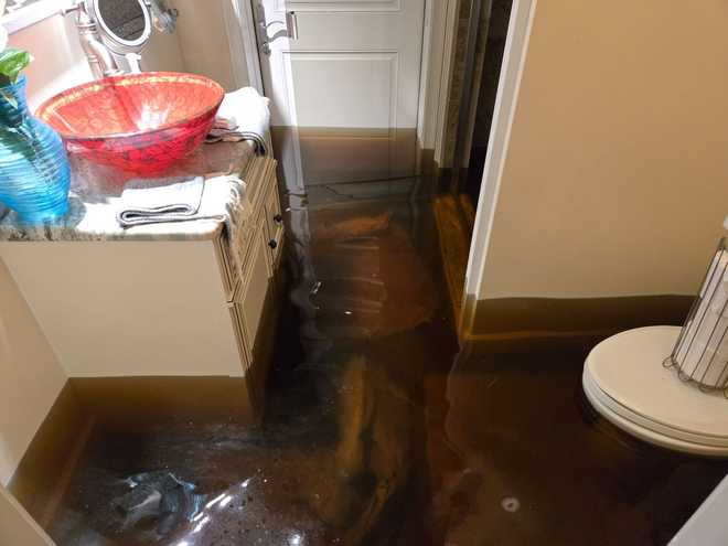 flooding inside punta gorda historic home