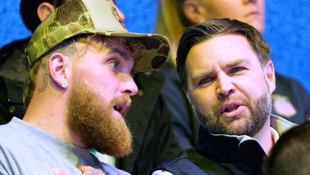 JD Vance and Jake Paul watch US women's hockey team together