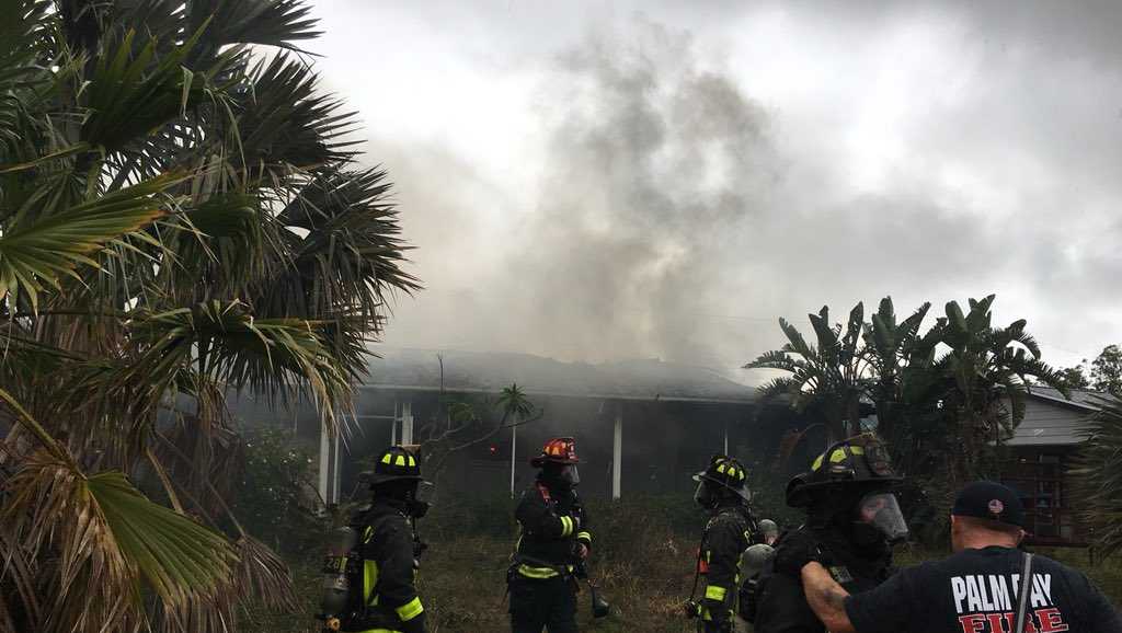 Woman taken to hospital for smoke inhalation after Palm Bay fire