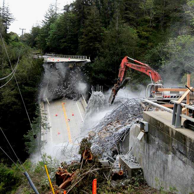 PHOTOS: Big Sur bridge demolition and construction