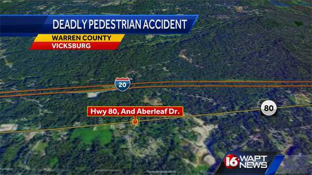 Pedestrian killed on Highway 80 in Vicksburg