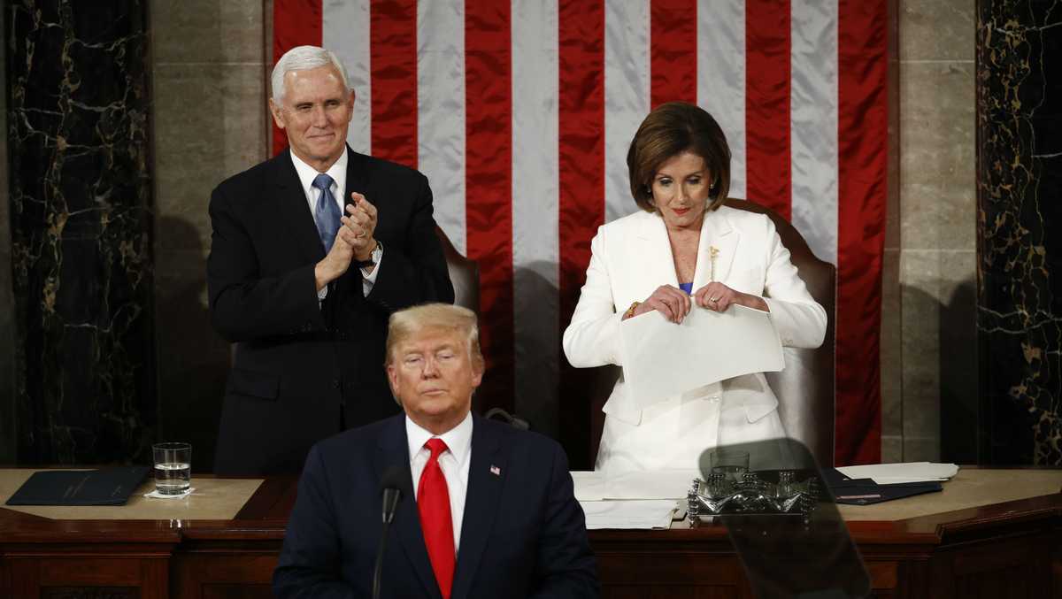 Fact Check: President Trump’s post on Nancy Pelosi ripping up State of ...