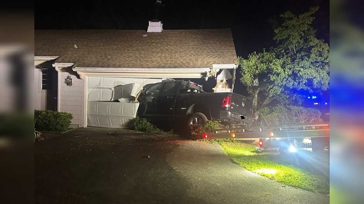 Pickup Truck Crashes Into Pembroke, Massachusetts Home Injuring Driver
