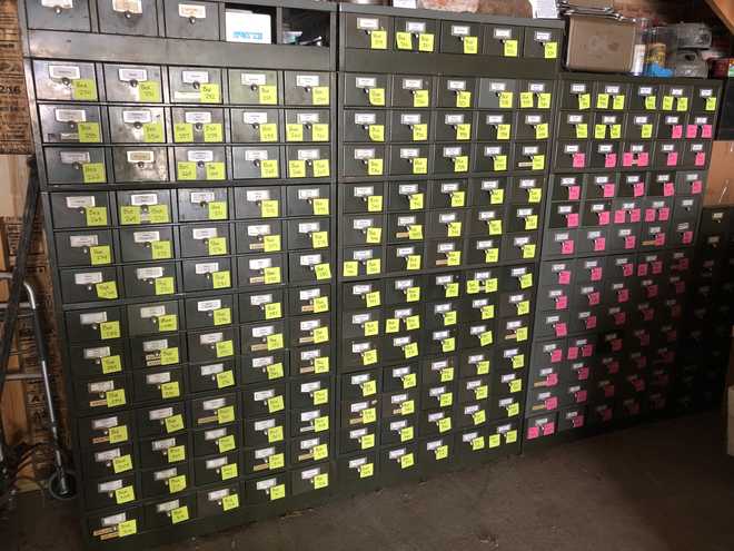 aaron&#x20;bartholmey&#x27;s&#x20;pencil&#x20;collection&#x20;in&#x20;filing&#x20;cabinet