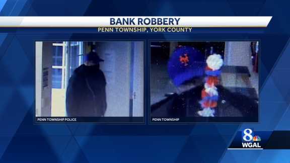Surveillance photos of a bank robber at a BB&T Bank in Penn Township, York County.