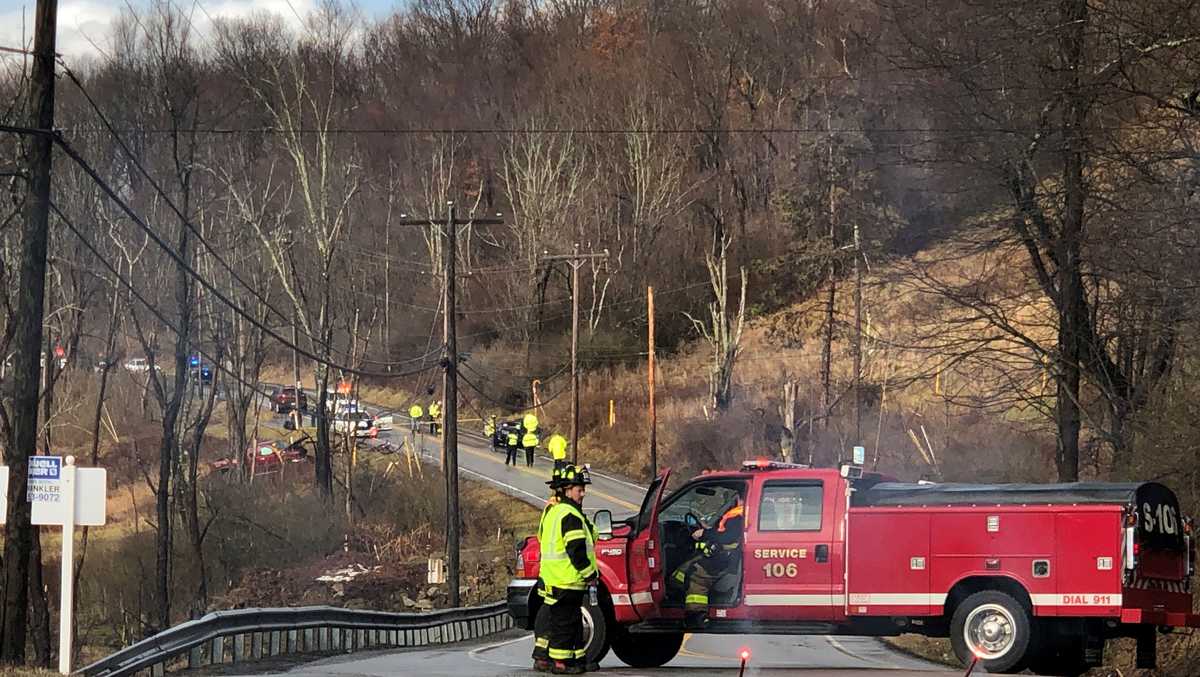 Emergency responders on scene of crash along Route 130 in Westmoreland
