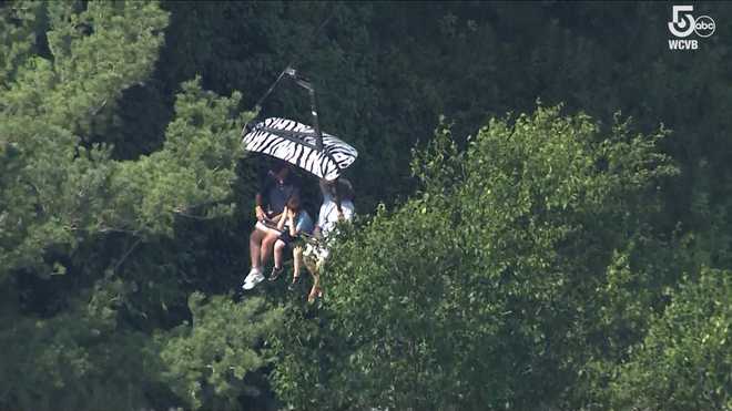 Person Rescued Southwick Zoo Skyride