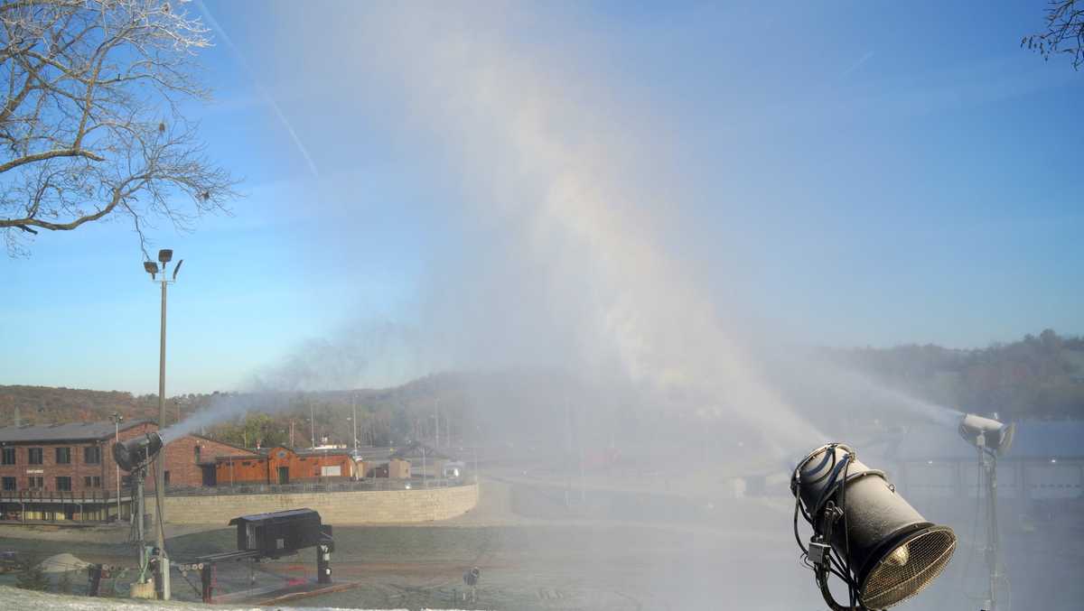 Perfect North Slopes tests out its snowmaking system ahead of winter