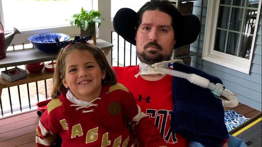 Lucy Frates with her father, Pete Frates, whose battle with amyotrophic lateral sclerosis (ALS) inspired the "Ice Bucket Challenge."