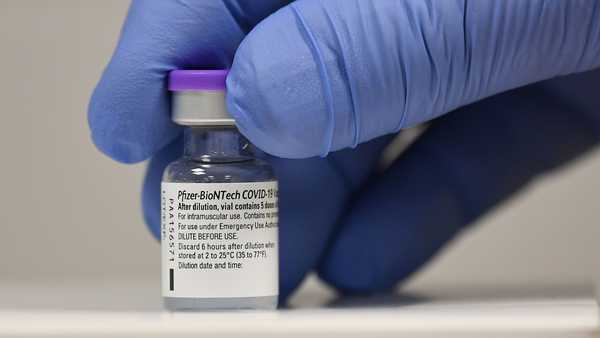 A vial of Pfizer-BioNTech COVID-19 vaccine