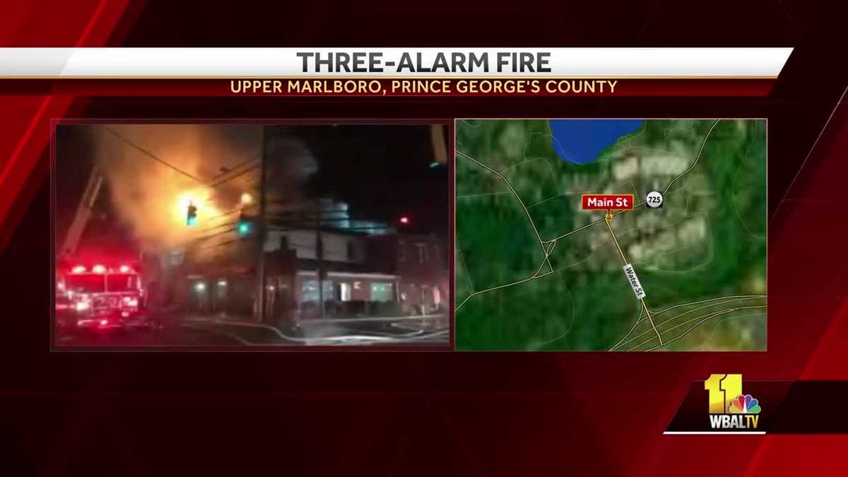 Firefighters battle 3-alarm fire in Upper Marlboro