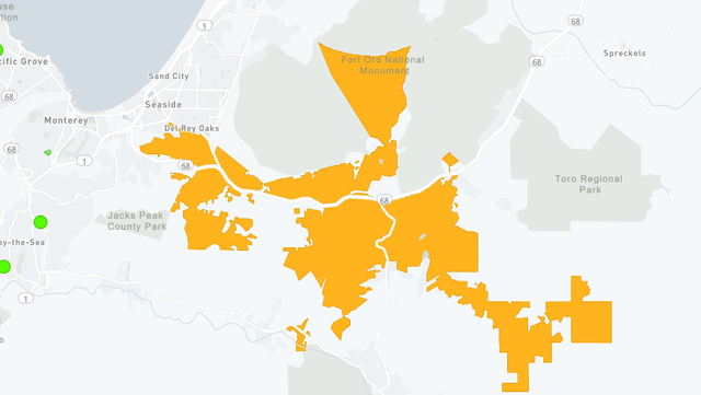 PG&E customers without power along Highway 68 - Vimarsana News