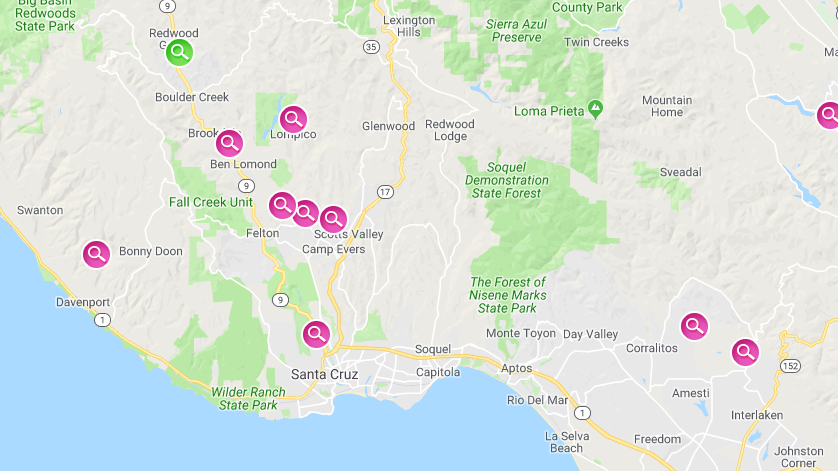 Starting before 11 p.m. power was shut off for some Santa Cruz Co