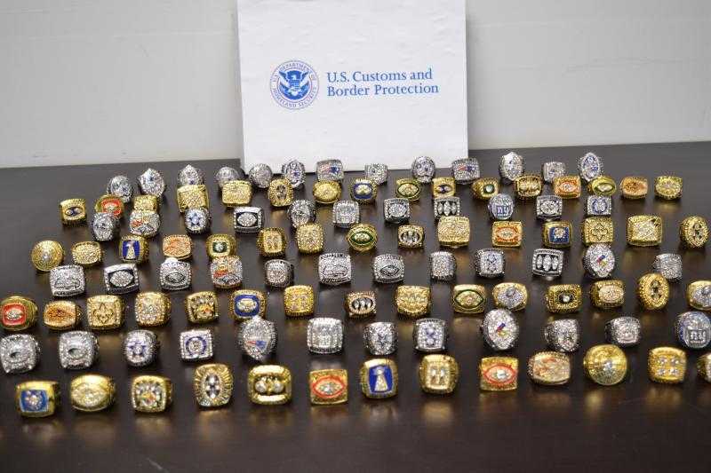 Customs officials seize 422 fake Super Bowl rings from China - NBC