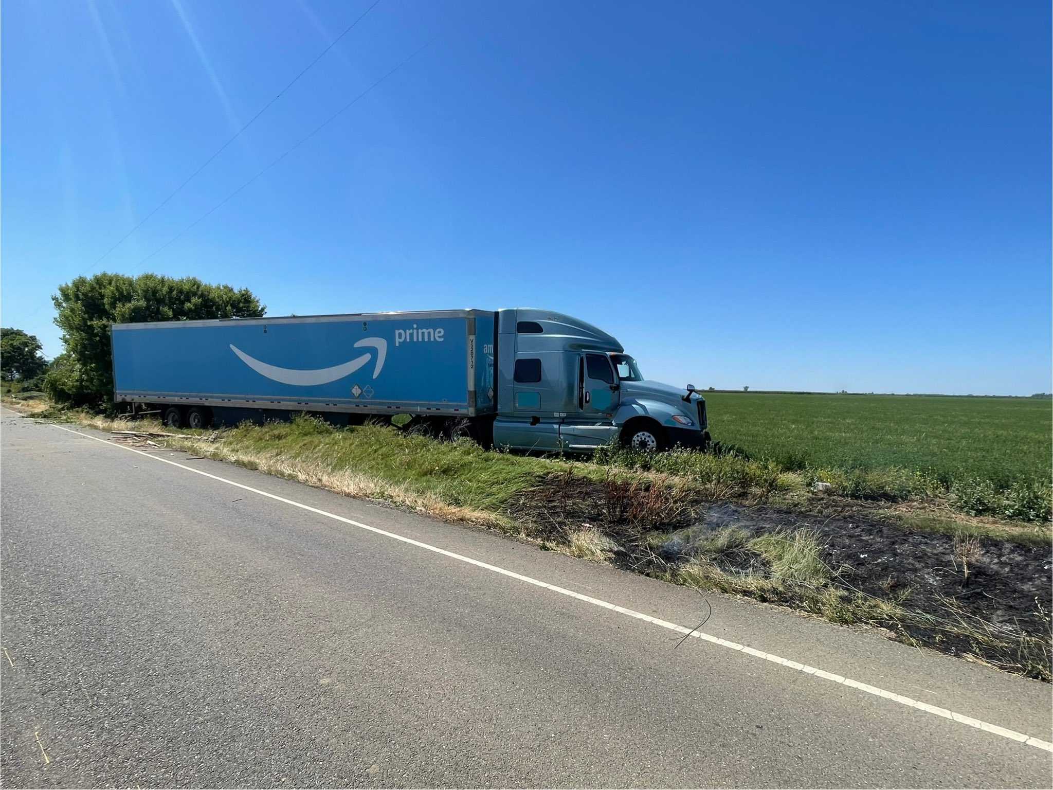 Crash involving Amazon semi-truck shuts down Solano County road