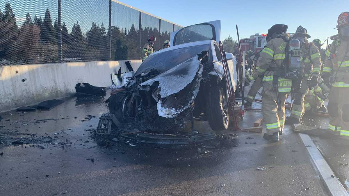 Tesla caught fire on Interstate 50 near Rancho Cordova