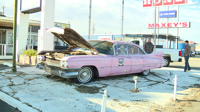 Group to restore, display old pink Cadillac from Ann's Chicken Fry