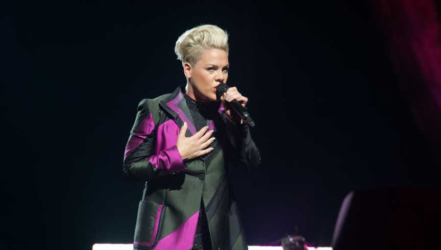 Pink performs at U Arena on July 3, 2019 in Nanterre, France.