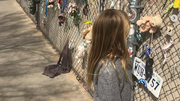 Pink and her daughter visited the Oklahoma City National Memorial and Museum on Friday, a day before her concert.