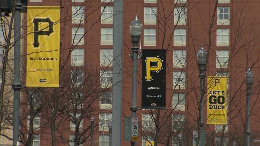 Pirates banners outside PNC Park